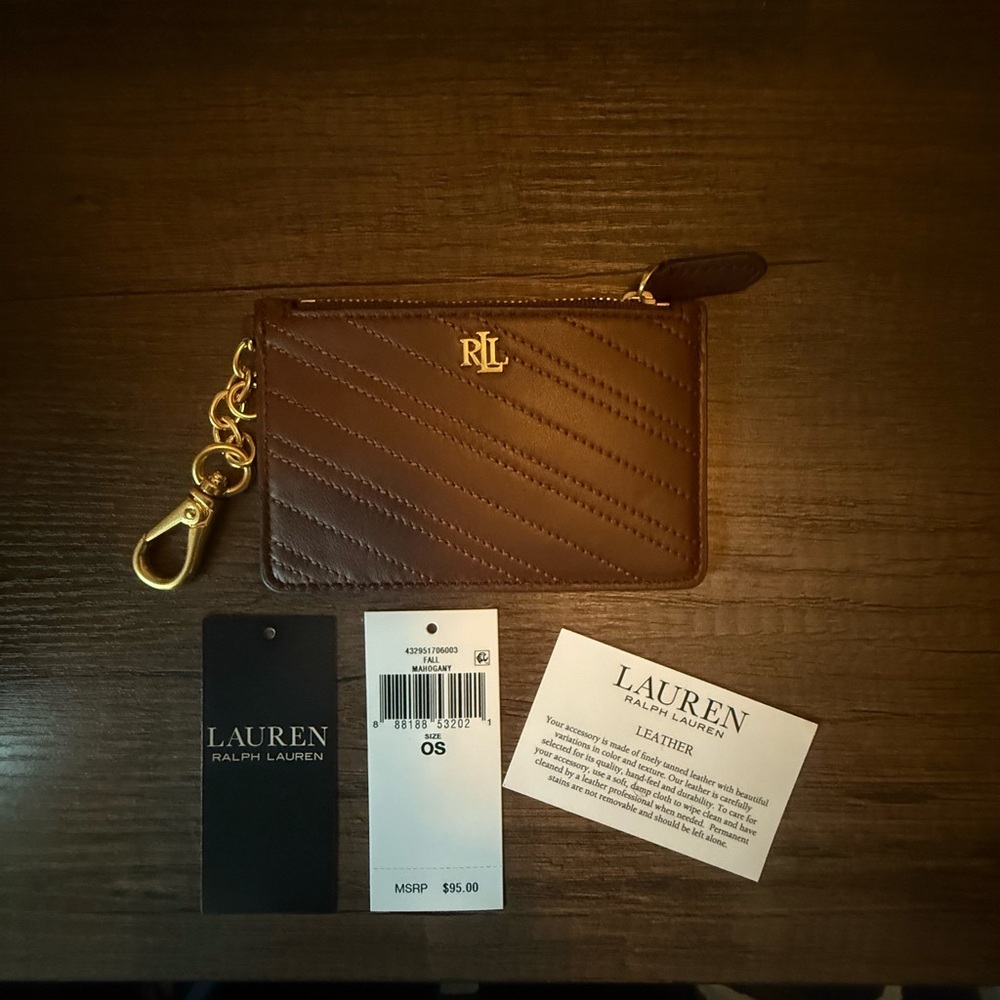 Ralph Lauren Dark Brown Leather Card Wallet